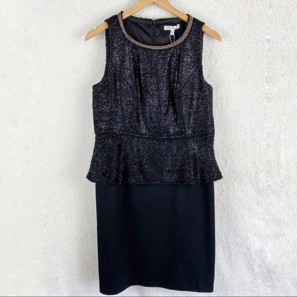 NWT SPENSE Petite Sleeveless Dress w/ Peplum 10P - Picture 1 of 7